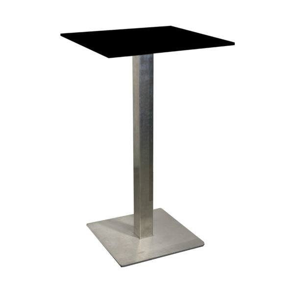 Stehtisch Edelstahl schwarz 70 x 70 cm