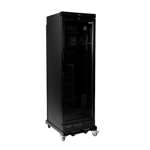 Glastürenkühlschrank gross - schwarz