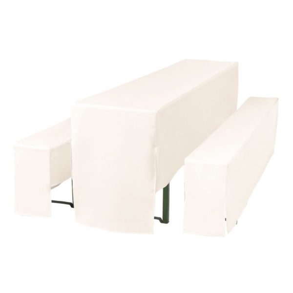 Stoffhusse für Brauereitisch creme