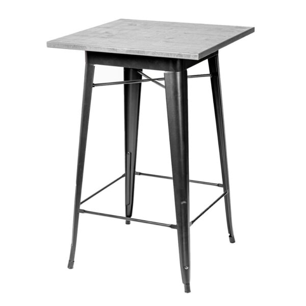 Stehtisch Industry schwarz - Tischplatte anthrazit